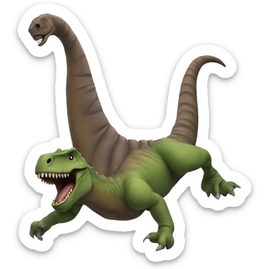 Dinosaur doing a backflip  sticker