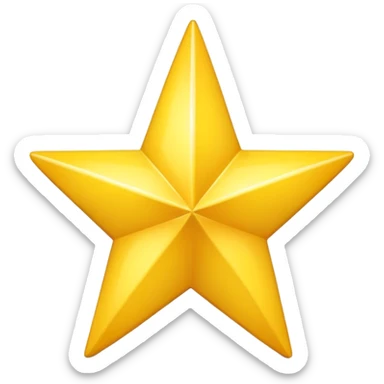 Yellow star 3d sticker