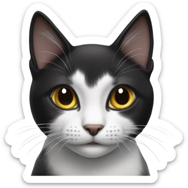 black and white cats  sticker