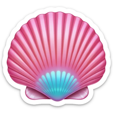 Pink ocean shell  sticker