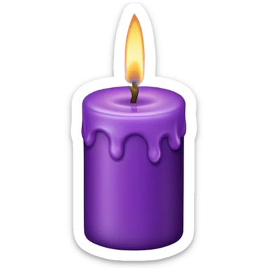 burning the midniight oil- make it purple candle  sticker