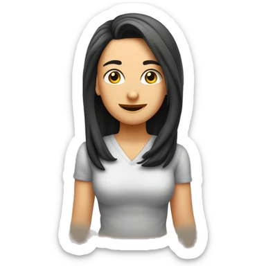 kısa saçlı kahküllü tatlı bi kz sticker