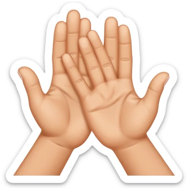 two hands with only their little fingers hooked on each other sticker