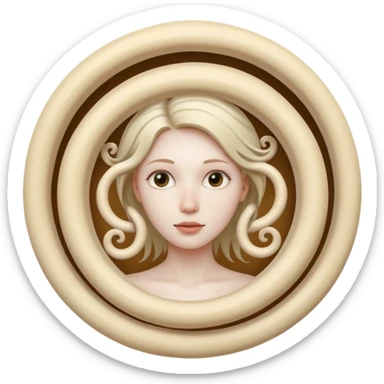 spiral with a human figure inside sticker
