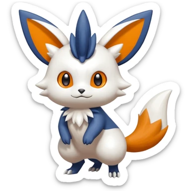 Victini-Meowstic-Raichu-Zangoose-Fakémon-hybrid-creature (full body)  sticker