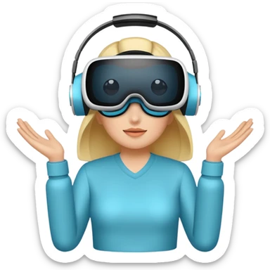 VR wear woman sticker