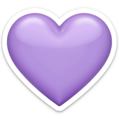 Light purple heart sticker
