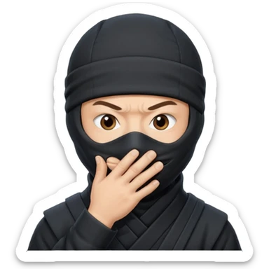 foto do Ninja ele mandando calar a boca sticker