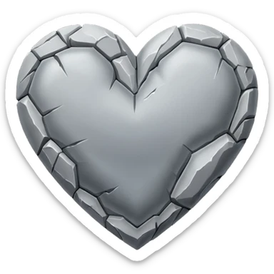 Corazón de piedra sticker