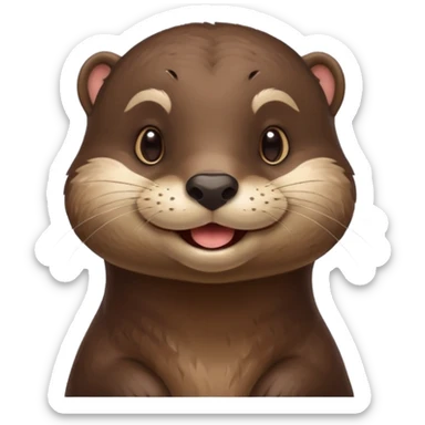 a flirty italian otter sticker
