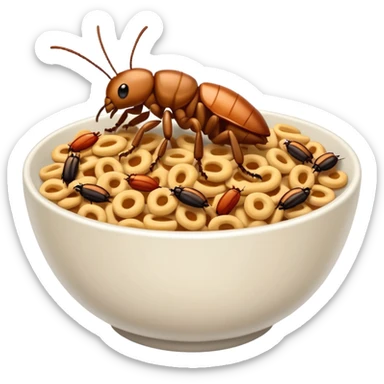 ROACHES IN THE CEREAL???? sticker