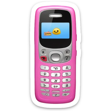 Pink flip phone sticker