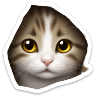 a kitten under a blanket sticker