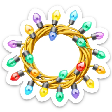 Christmas lights strang sticker
