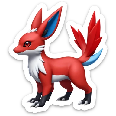  Cute Guilmon-Latias-Umbreon-Fakémon-hybrid-creature (full body)  sticker