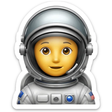 Astronaut helmet with Suggests a contained environment and communication. sticker