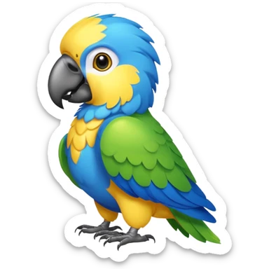 Pappagallo giallo e blu sticker