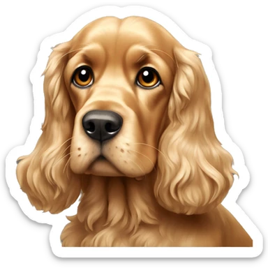 old golden cocker spaniel sticker