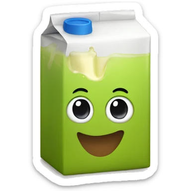 Apple juice box sticker