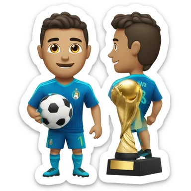 Cristiano con la copa del mundo sticker