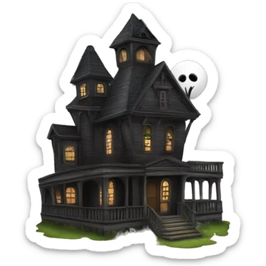 Nevermore Academy. Haunted Addams house. Ship-birdhouse  sticker