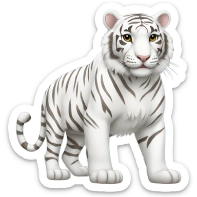 White Tiger Full Body sticker