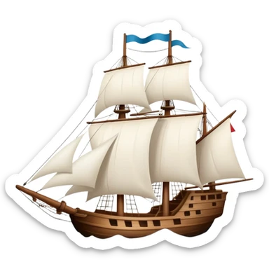 sailing ship with sails sticker