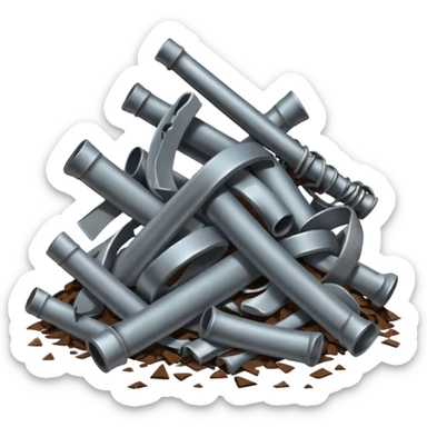 metal debris from the plane sticker