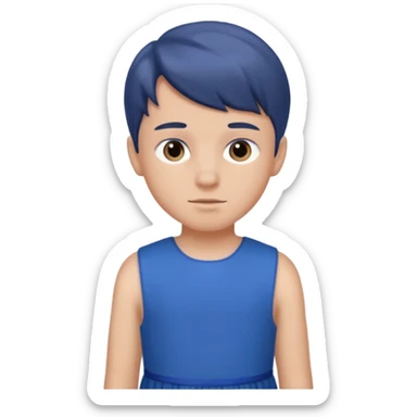 blue dress boy sticker