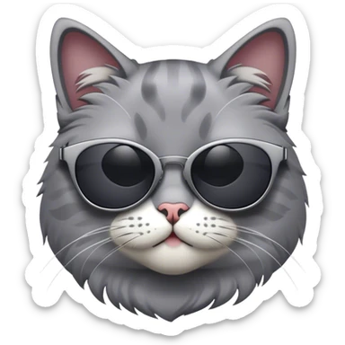 Cat with sunglasses sticker