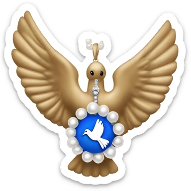 zeta phi beta dove with pearl necklace  sticker