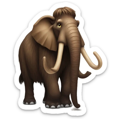 a mammoth with a German flag[1] sticker