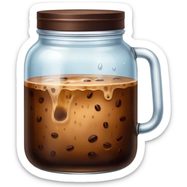Iced coffee jar sticker
