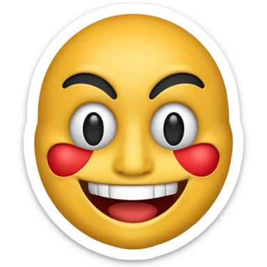 El emoji de la risa turbia con una máscara  sticker