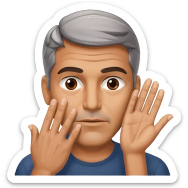 George clooney hand over his face sticker