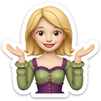 Icon for Puppet Theater: a girl puppet body sticker