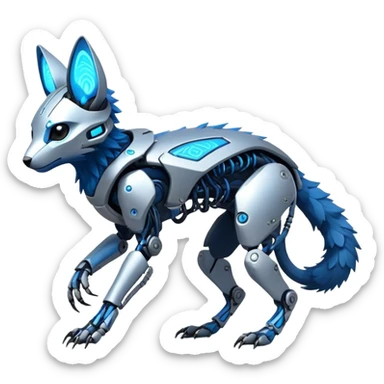 Modern Futuristic Cyborg-Vernid-Trico-species by LiLaiRa full body sticker