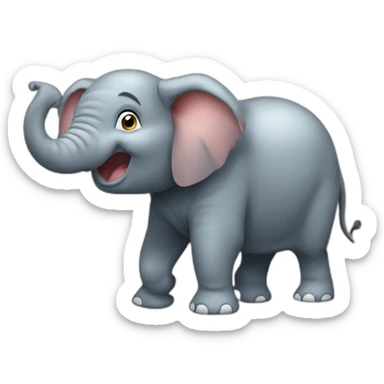 Éléphant sur hippopotame sticker