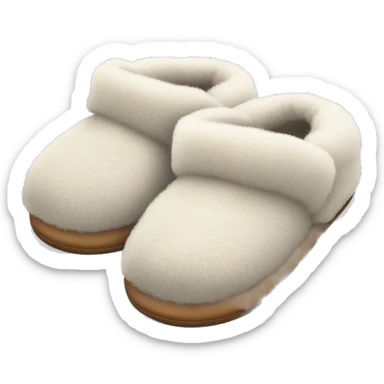 Fuzzy slippers sticker