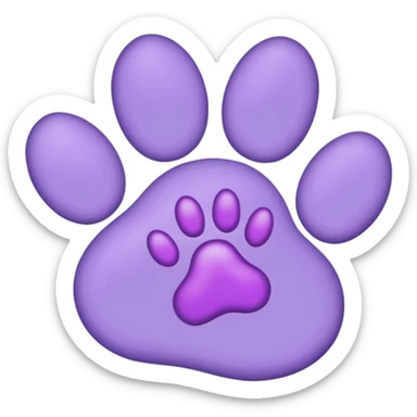 purple-cat-pawprint sticker