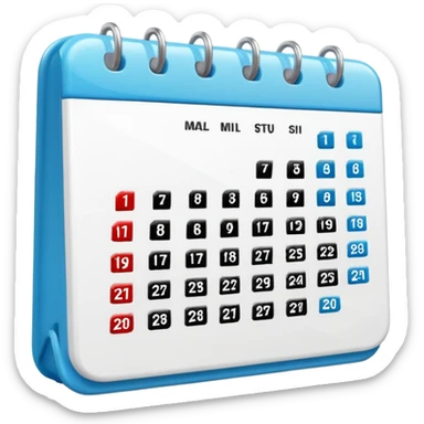 I want to generate a 3d image to show a calendar sticker