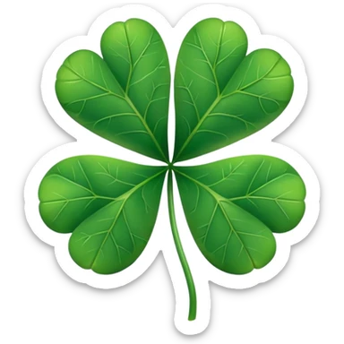 Make a Emoji of five leaf clover only  sticker