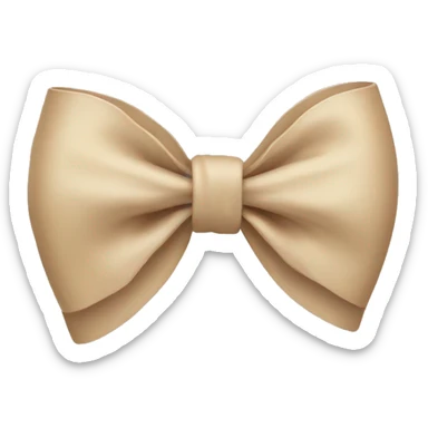 Beige bow sticker