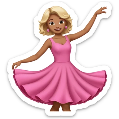 Bailarina rosada pero no de valet sino de bailes sticker