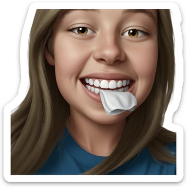 realistic portrait of girl sticker