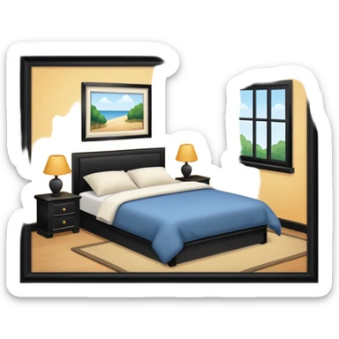 entering in bedroom sticker