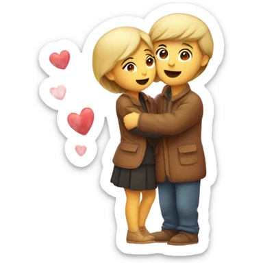 Hugs and kisses sticker