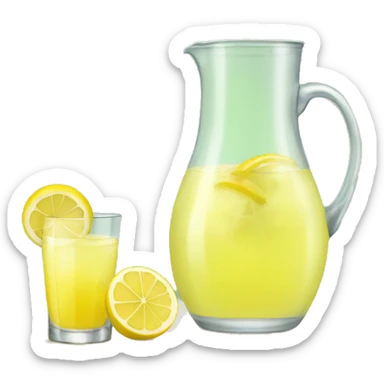 A jug and a glass of lemonade sticker