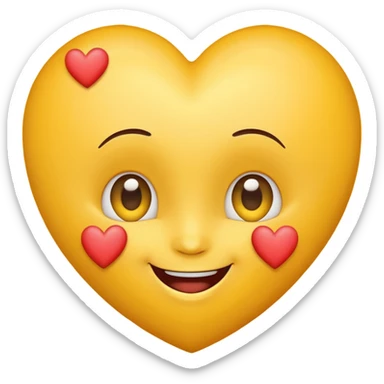 🫠 with hearts around it sticker