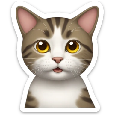 A cat avoiding its owner sticker